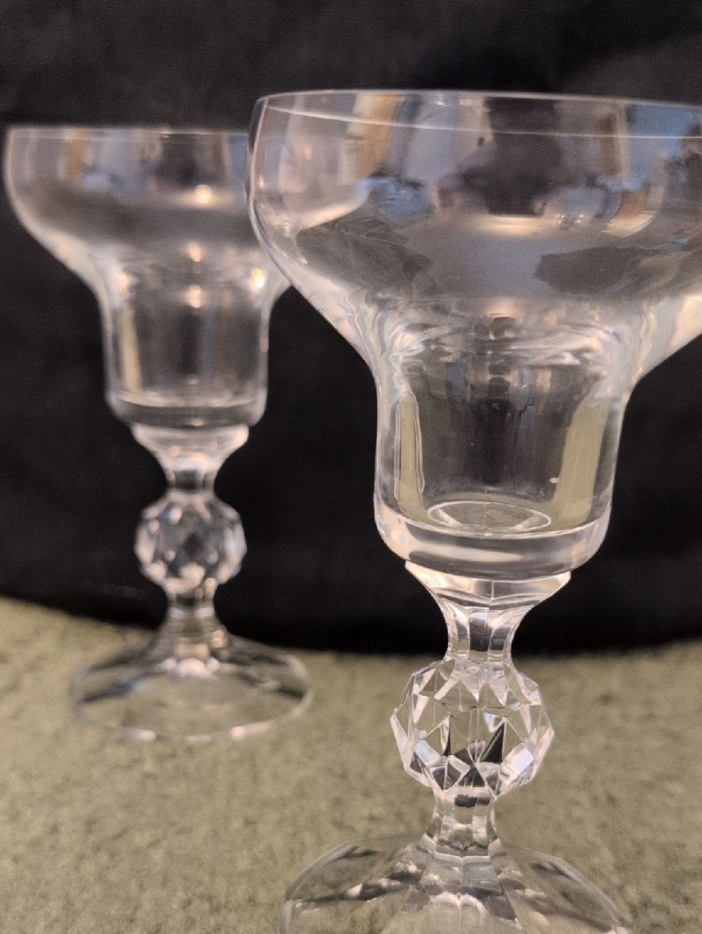 2 Bohemian crystal candlesticks, model "Claudia," made in Czechoslovakia. 🤌